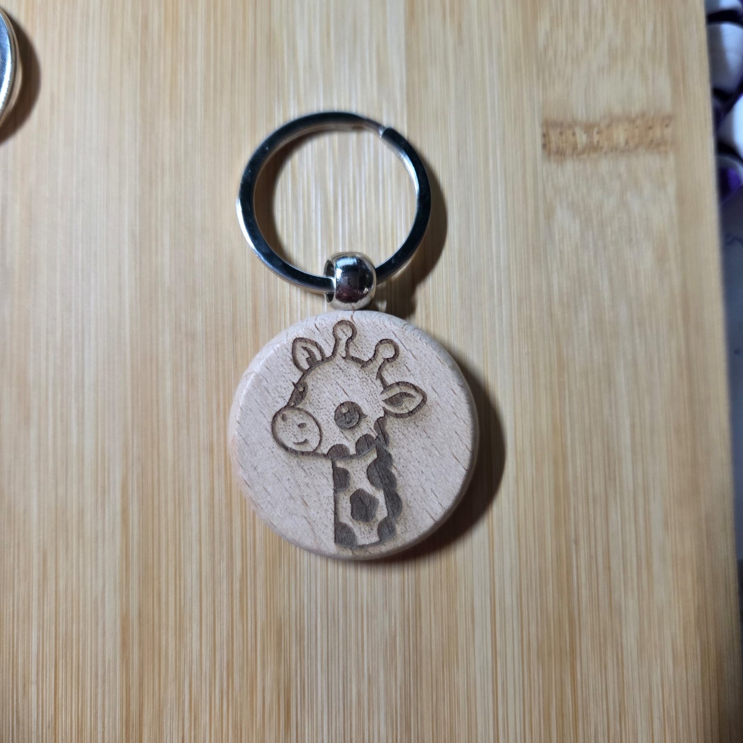 Houten sleutelhanger met dieren