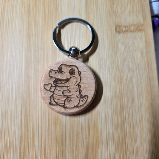 Houten sleutelhanger met dieren