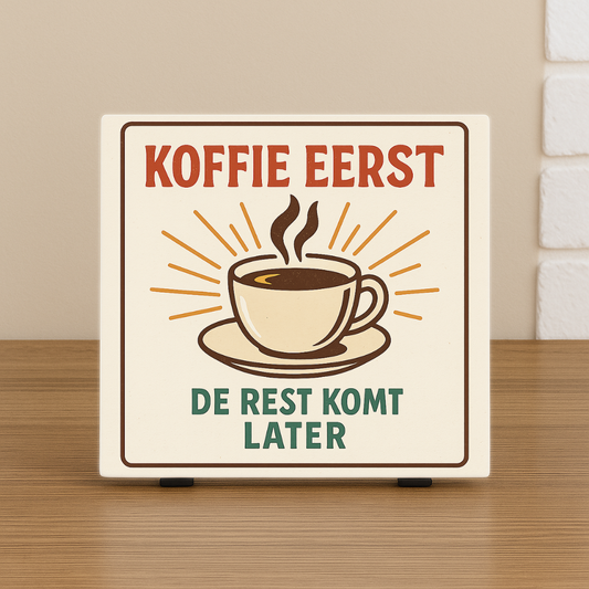 Wenstegeltje, Spreuktegel, bedrukt, cadeau, kantoor, thuis, zomaar, trendy, gepersonaliseerd, Decoratie
