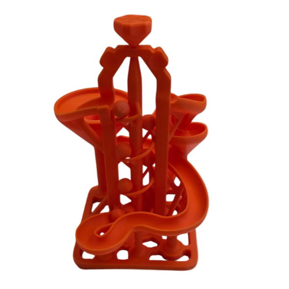3D-geprinte Marble Run – Unieke Bewegende Knikkerbaan van Kunststof