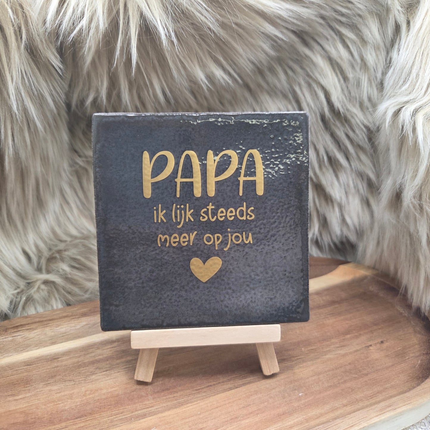 Robuust wenstegeltje:  Papa ik lijk steeds meer op jou