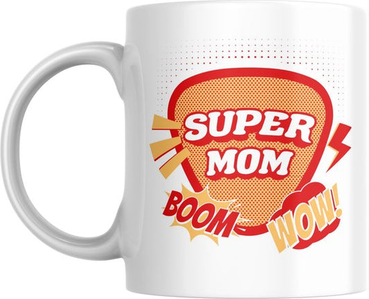Mok Super Mom – Grappige Koffiemok 330ml | Origineel Moederdag Cadeau