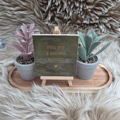 Robuust wenstegeltje: You are a limited edition